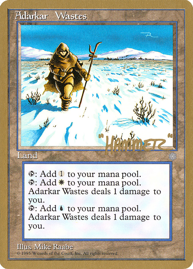 Adarkar Wastes (Shawn "Hammer" Regnier) [Pro Tour Collector Set] | The Time Vault CA