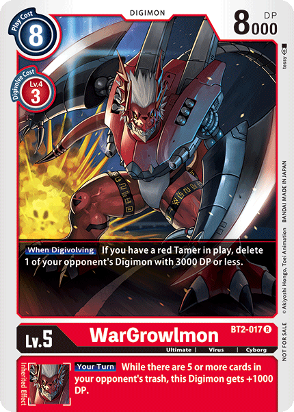 WarGrowlmon [BT2-017] (Alternate Art) [Release Special Booster Ver.1.0] | The Time Vault CA