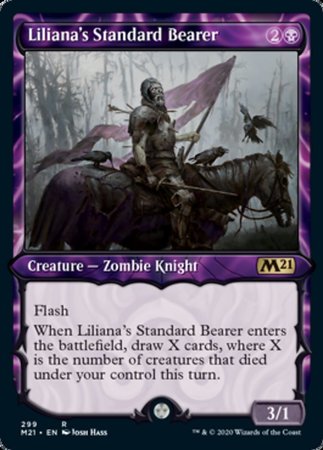 Liliana's Standard Bearer (Showcase) [Core Set 2021] | The Time Vault CA