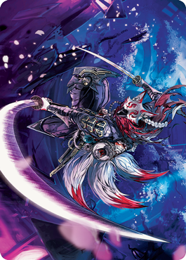 Blade-Blizzard Kitsune Art Card [Kamigawa: Neon Dynasty Art Series] | The Time Vault CA