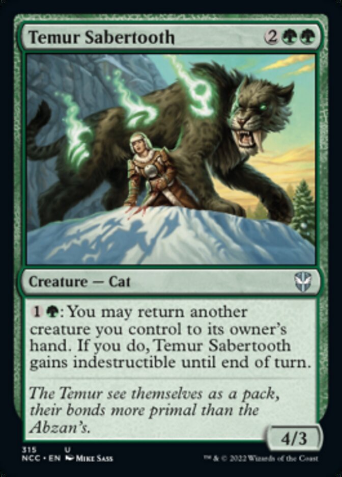 Temur Sabertooth [Streets of New Capenna Commander] | The Time Vault CA