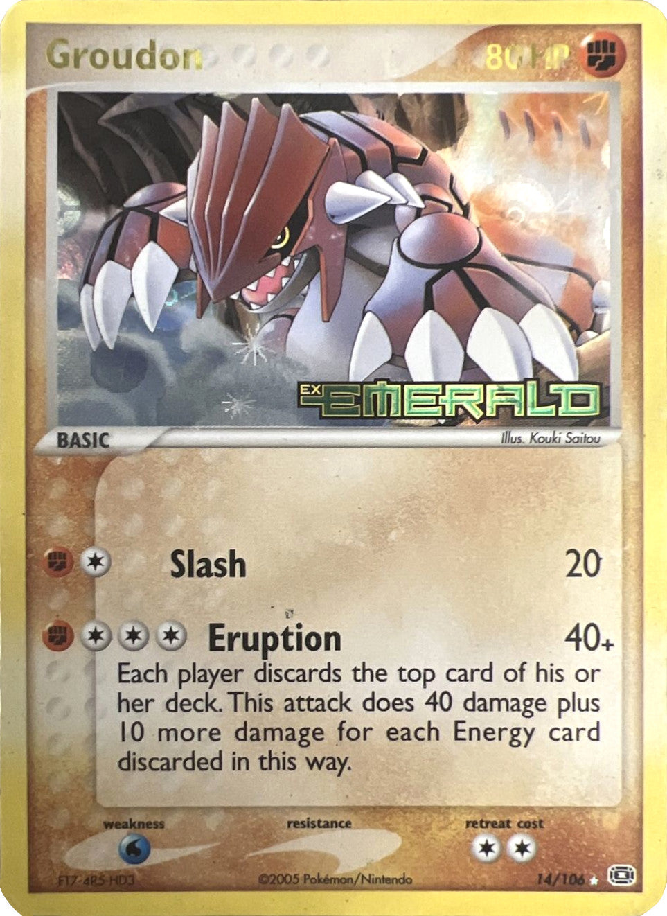 Groudon (14/106) (Stamped) [EX: Emerald] | The Time Vault CA