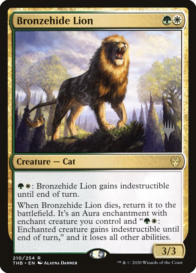 Bronzehide Lion (Promo Pack) [Theros Beyond Death Promos] | The Time Vault CA
