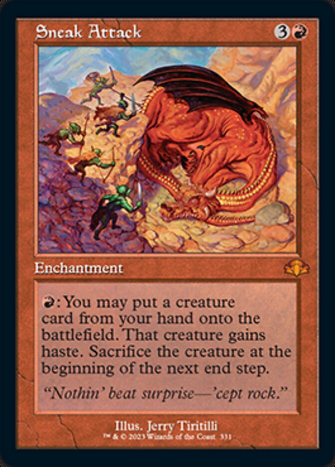 Sneak Attack (Retro) [Dominaria Remastered] | The Time Vault CA
