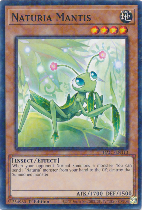 Naturia Mantis (Duel Terminal) [HAC1-EN113] Common | The Time Vault CA