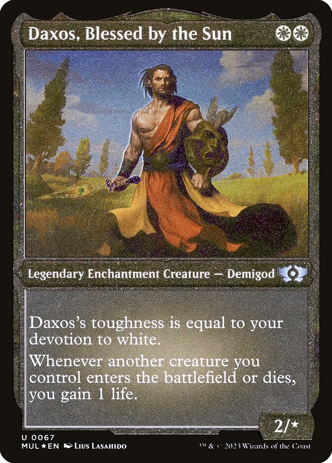 Daxos, Blessed by the Sun (Foil Etched) [Multiverse Legends] | The Time Vault CA