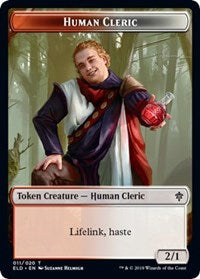 Human Cleric // Food (17) Double-sided Token [Throne of Eldraine Tokens] | The Time Vault CA