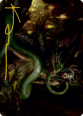 Saryth, the Viper's Fang Art Card (Gold-Stamped Signature) [Innistrad: Midnight Hunt Art Series] | The Time Vault CA