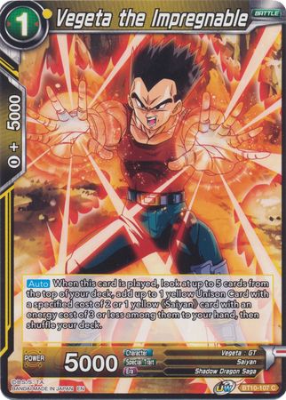 Vegeta the Impregnable (BT10-107) [Rise of the Unison Warrior 2nd Edition] | The Time Vault CA