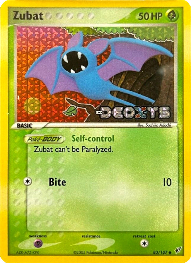 Zubat (83/107) (Stamped) [EX: Deoxys] | The Time Vault CA