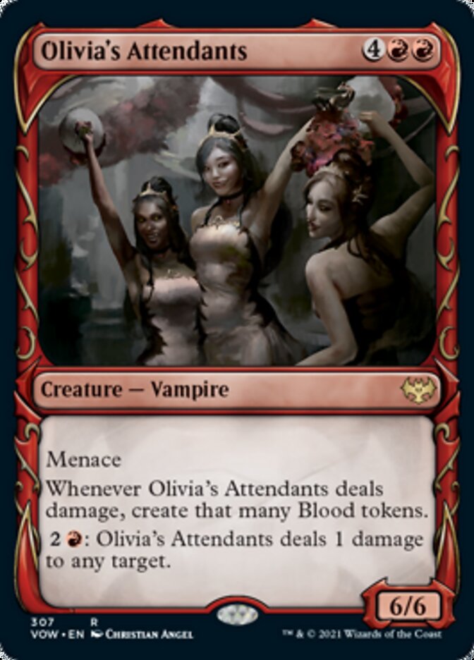 Olivia's Attendants (Showcase Fang Frame) [Innistrad: Crimson Vow] | The Time Vault CA