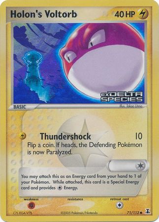 Holon's Voltorb (71/113) (Stamped) [EX: Delta Species] | The Time Vault CA