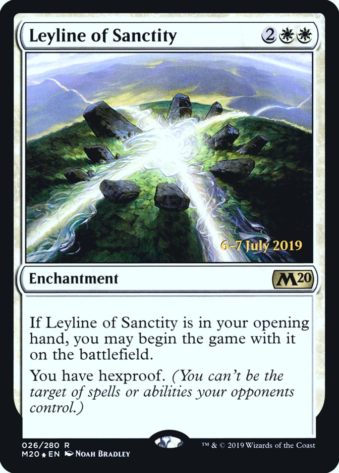 Leyline of Sanctity  [Core Set 2020 Prerelease Promos] | The Time Vault CA