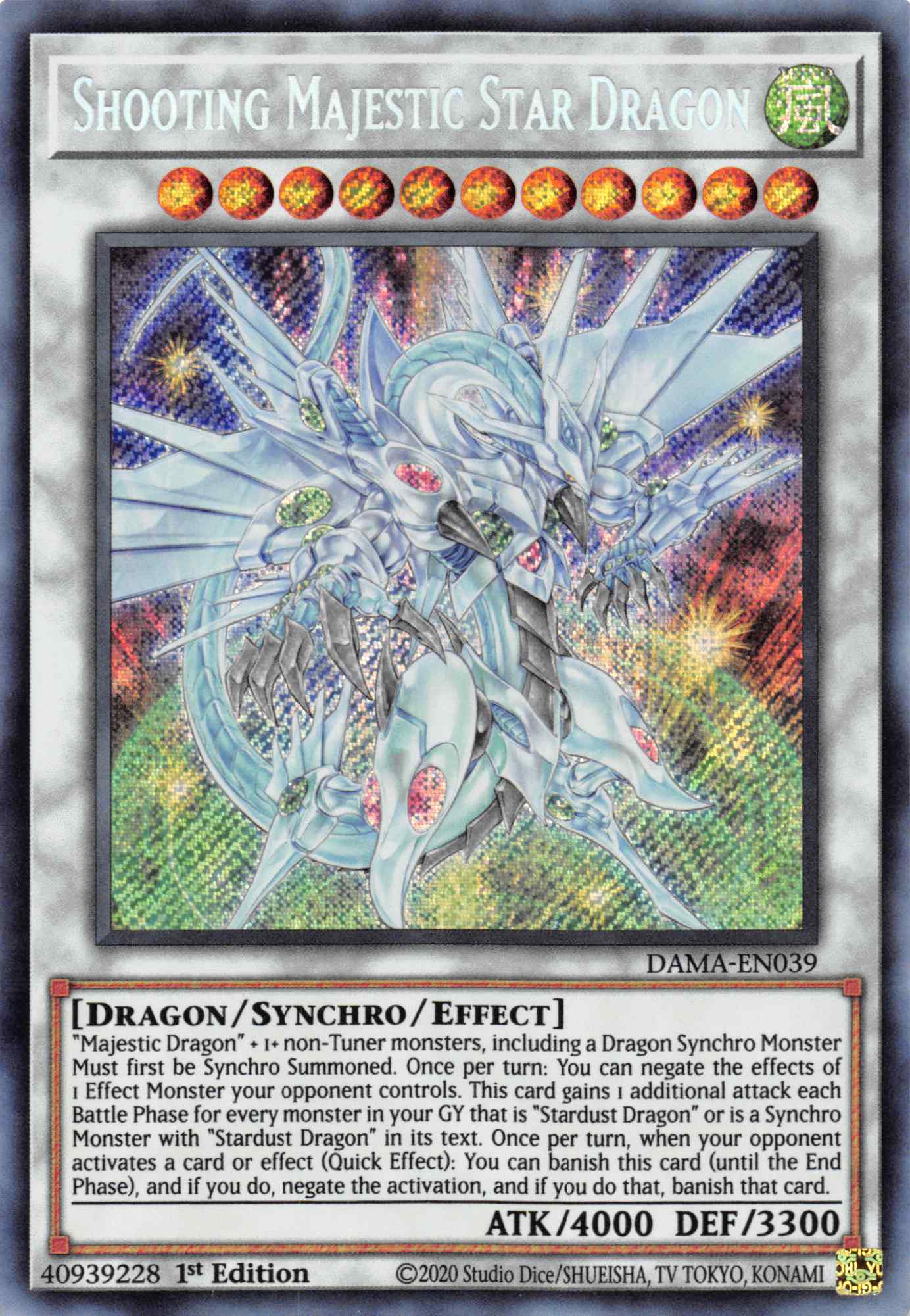 Shooting Majestic Star Dragon [DAMA-EN039] Secret Rare | The Time Vault CA