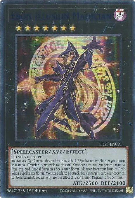 Ebon Illusion Magician (Blue) [LDS3-EN091] Ultra Rare | The Time Vault CA