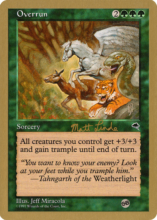 Overrun (Matt Linde) (SB) [World Championship Decks 1999] | The Time Vault CA