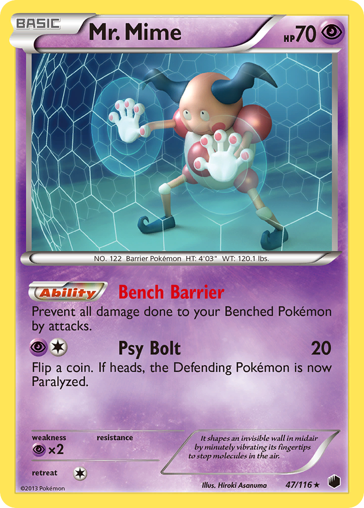 Mr. Mime (47/116) [Black & White: Plasma Freeze] | The Time Vault CA