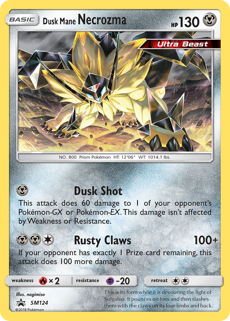 Dusk Mane Necrozma (SM124) [Sun & Moon: Black Star Promos] | The Time Vault CA