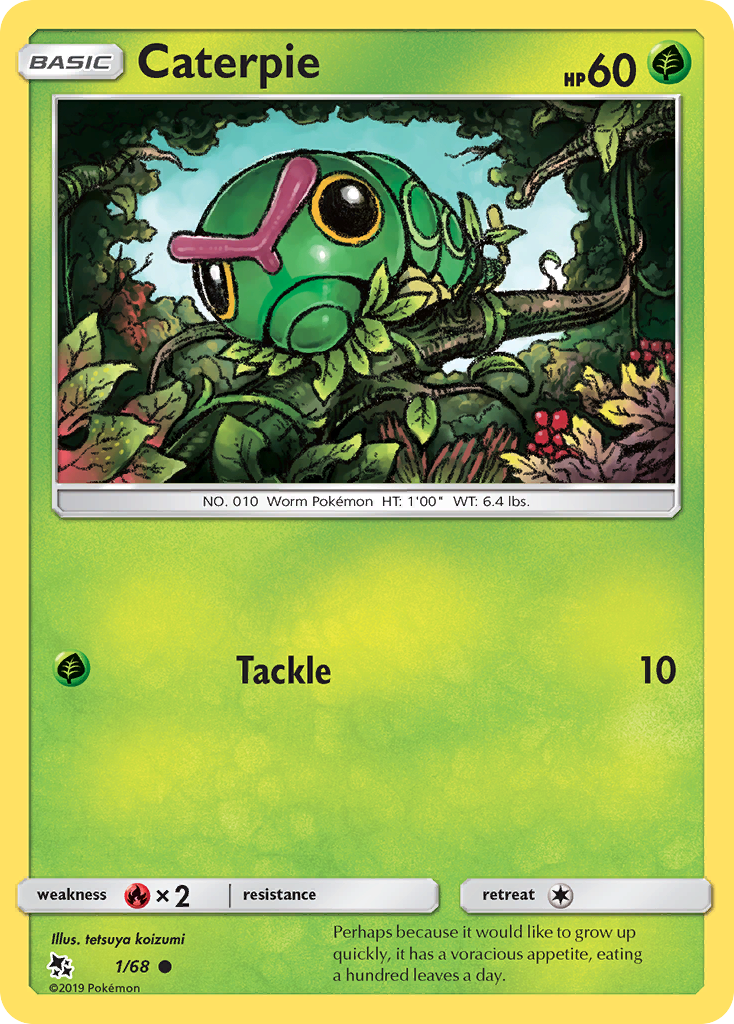 Caterpie (1/68) [Sun & Moon: Hidden Fates] | The Time Vault CA