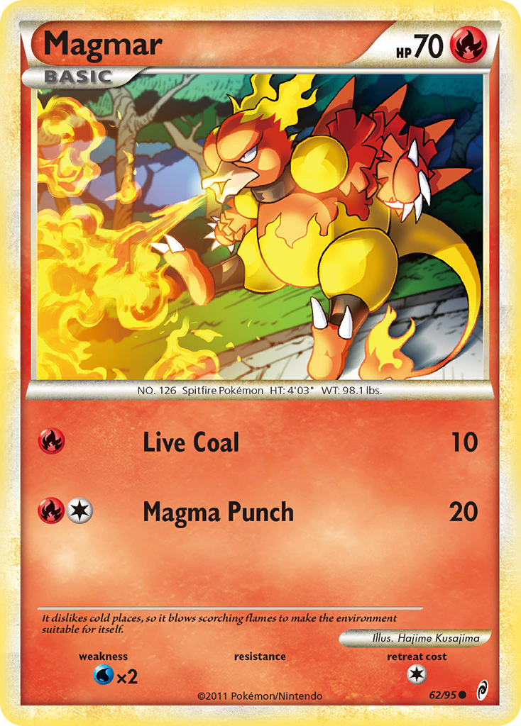 Magmar (62/95) [HeartGold & SoulSilver: Call of Legends] | The Time Vault CA