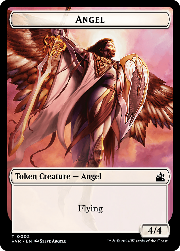 Saproling // Angel (0002) Double-Sided Token [Ravnica Remastered Tokens] | The Time Vault CA