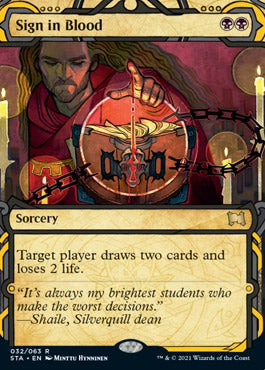 Sign in Blood (Etched Foil) [Strixhaven Mystical Archive] | The Time Vault CA