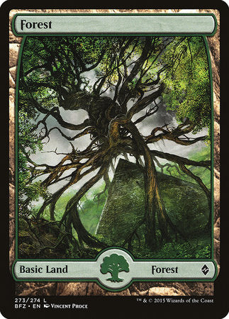 Forest (273) - Full Art [Battle for Zendikar] | The Time Vault CA