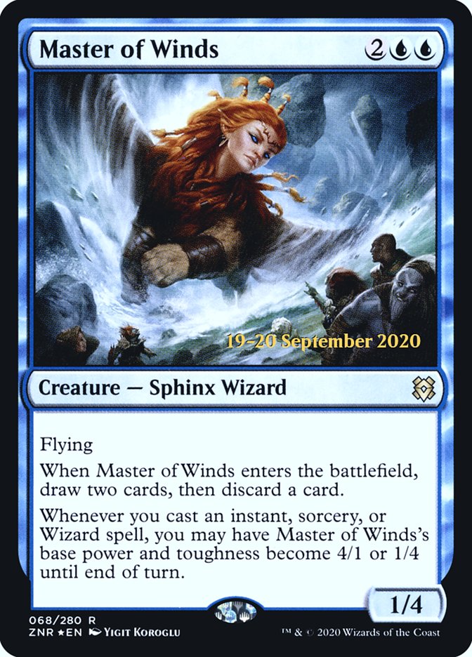 Master of Winds  [Zendikar Rising Prerelease Promos] | The Time Vault CA