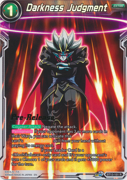 Darkness Judgment (BT13-151) [Supreme Rivalry Prerelease Promos] | The Time Vault CA