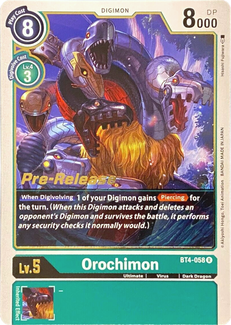 Orochimon [BT4-058] [Great Legend Pre-Release Promos] | The Time Vault CA