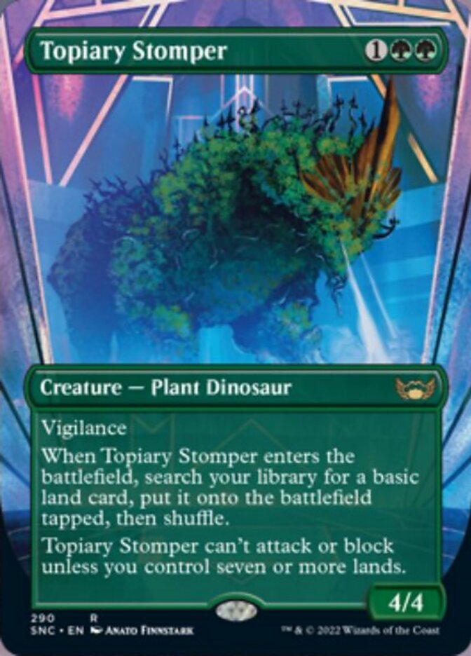 Topiary Stomper (Borderless Alternate Art) [Streets of New Capenna] | The Time Vault CA