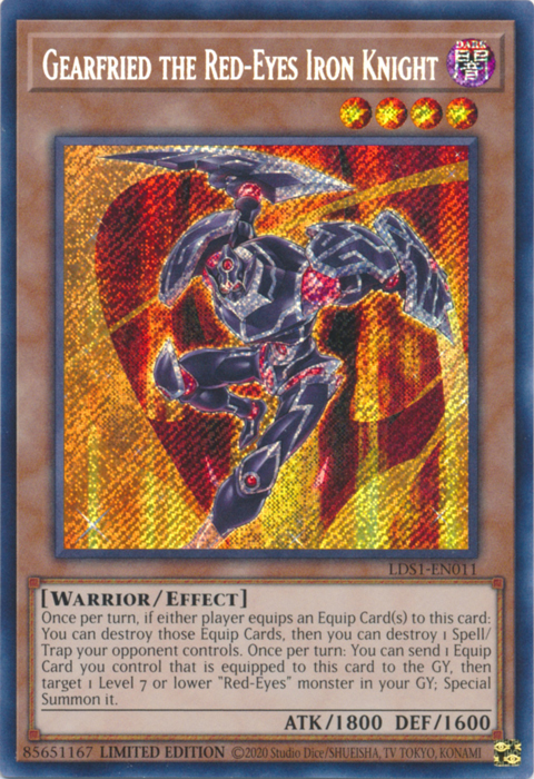 Gearfried the Red-Eyes Iron Knight [LDS1-EN011] Secret Rare | The Time Vault CA