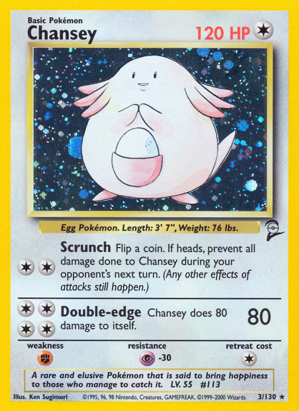 Chansey (3/130) [Base Set 2] | The Time Vault CA