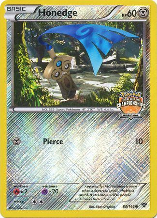 Honedge (83/146) (Regional Championship Promo) [XY: Base Set] | The Time Vault CA