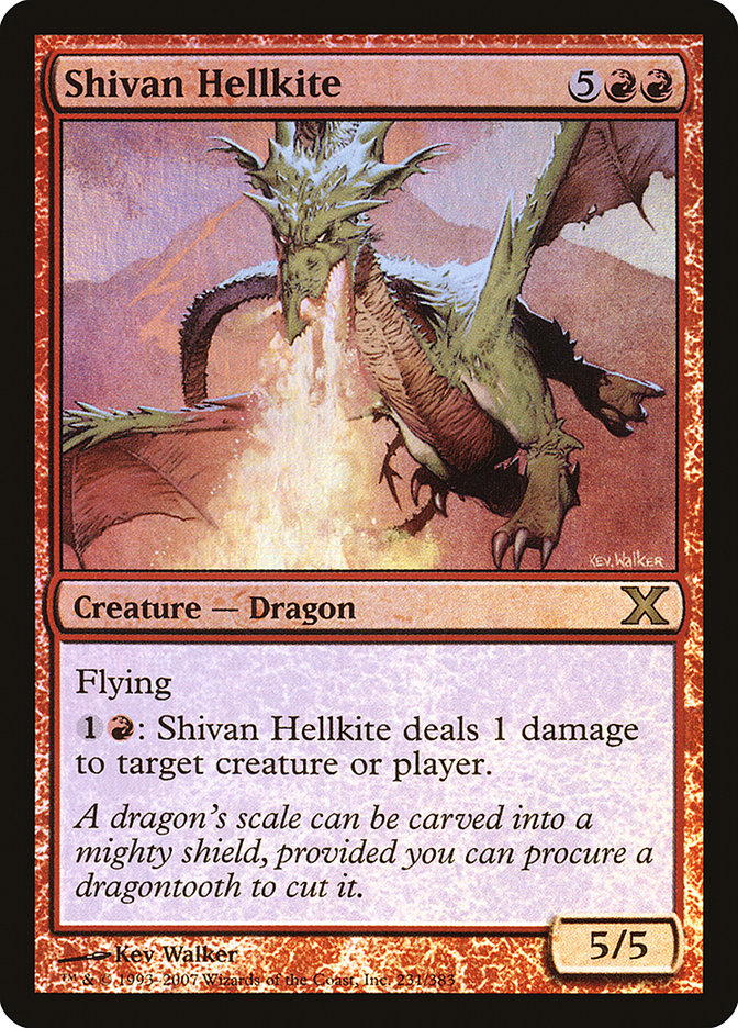 Shivan Hellkite (Premium Foil) [Tenth Edition] | The Time Vault CA