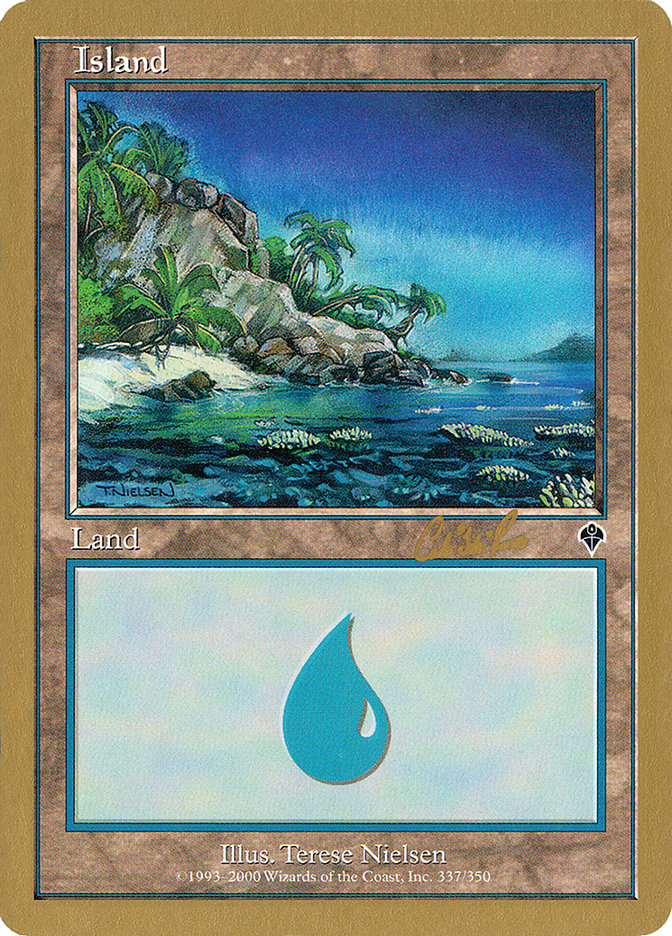 Island (cr337) (Carlos Romao) [World Championship Decks 2002] | The Time Vault CA