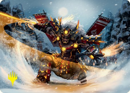 Asari Captain Art Card (Gold-Stamped Signature) [Kamigawa: Neon Dynasty Art Series] | The Time Vault CA