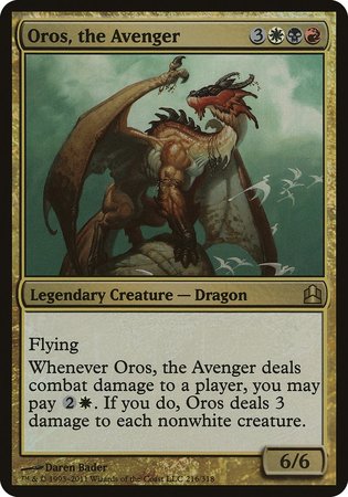 Oros, the Avenger (Oversized) [Commander 2011 Oversized] | The Time Vault CA