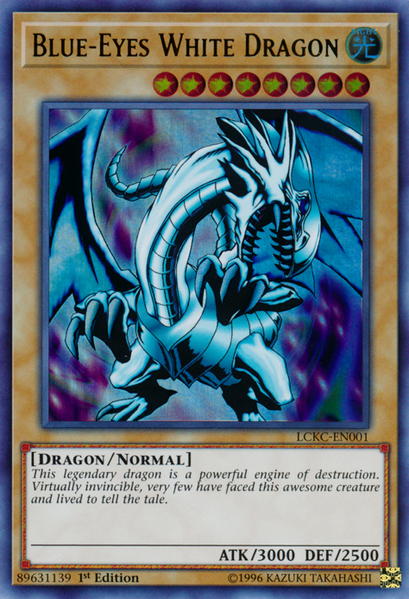 Blue-Eyes White Dragon (Version 1) [LCKC-EN001] Ultra Rare | The Time Vault CA