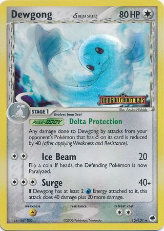 Dewgong (15/101) (Delta Species) (Stamped) [EX: Dragon Frontiers] | The Time Vault CA