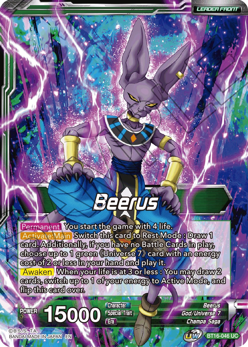 Beerus // Beerus, Victory at All Costs (BT16-046) [Realm of the Gods Prerelease Promos] | The Time Vault CA
