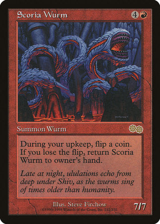 Scoria Wurm [Urza's Saga] | The Time Vault CA