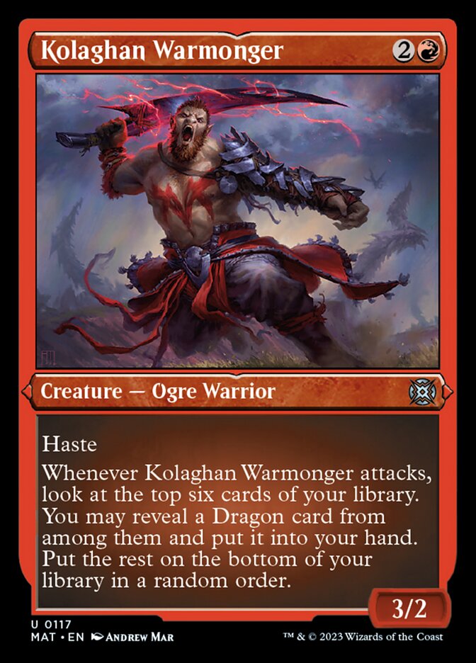 Kolaghan Warmonger (Foil Etched) [March of the Machine: The Aftermath] | The Time Vault CA