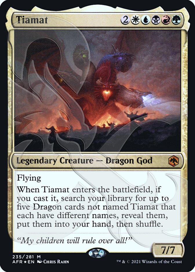 Tiamat (Ampersand Promo) [Dungeons & Dragons: Adventures in the Forgotten Realms Promos] | The Time Vault CA