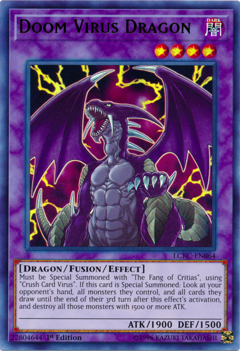 Doom Virus Dragon [LCKC-EN064] Ultra Rare | The Time Vault CA