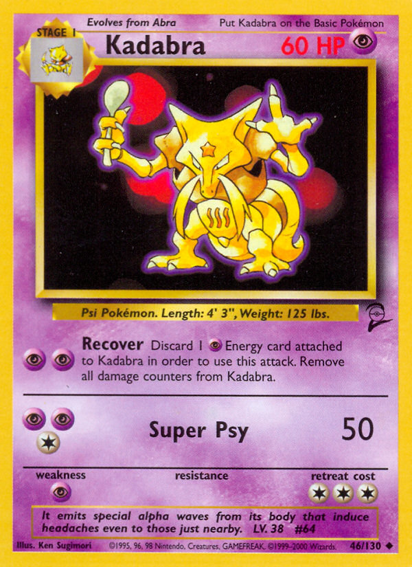 Kadabra (46/130) [Base Set 2] | The Time Vault CA