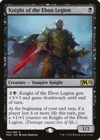 Knight of the Ebon Legion [Core Set 2020 Promos] | The Time Vault CA