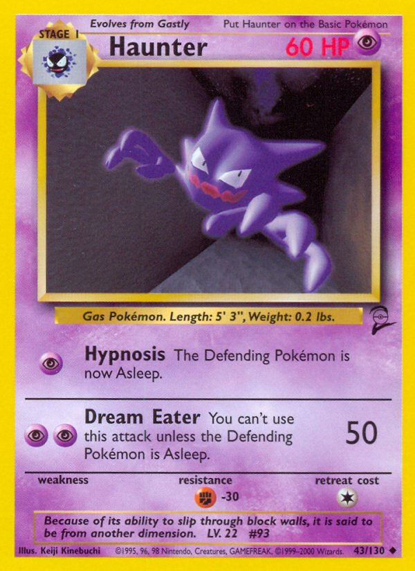 Haunter (43/130) [Base Set 2] | The Time Vault CA