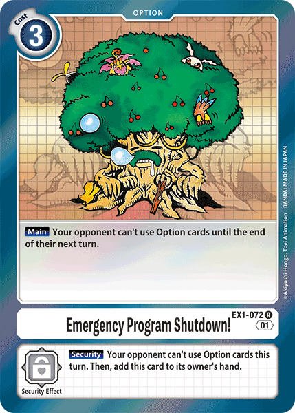 Emergency Program Shutdown! [EX1-072] [Classic Collection] | The Time Vault CA