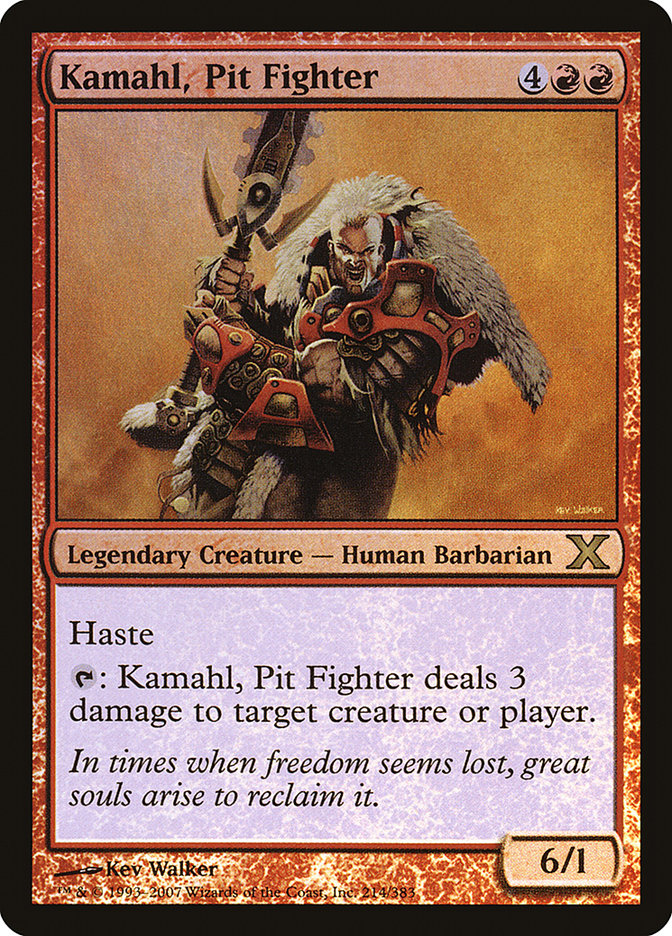 Kamahl, Pit Fighter (Premium Foil) [Tenth Edition] | The Time Vault CA
